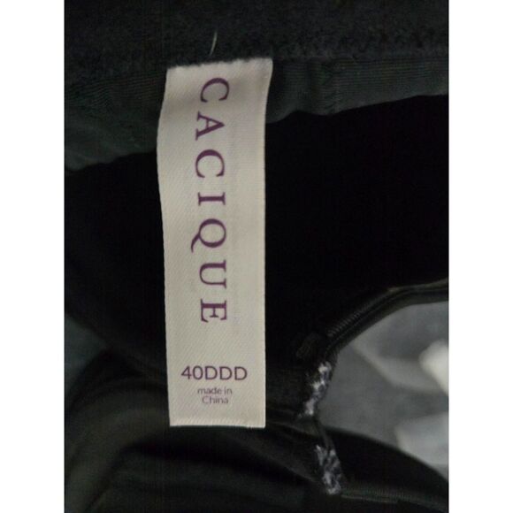 Cacique Multiway Strapless Wired Bra Women 40DDD Black Lane Bryant - Picture 6 of 9